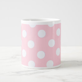 Pastel Rosa polka dots Jumbo Mugg