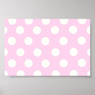 Pastel Rosa Polka dots Poster