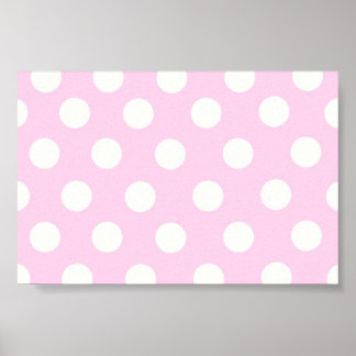 Pastel Rosa Polka dots Poster