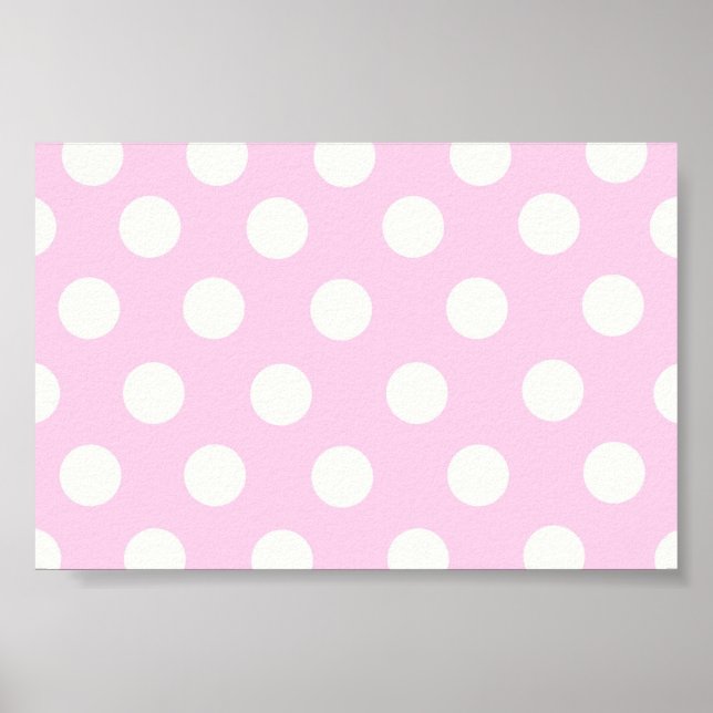Pastel Rosa Polka dots Poster (Framsidan)
