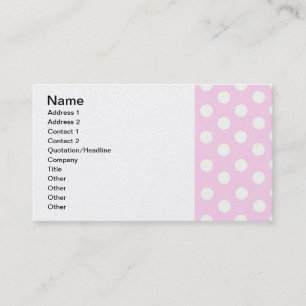 Pastel Rosa Polka dots Visitkort