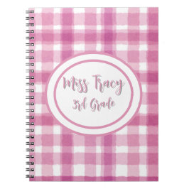 Pastel Rosa Psted Anpassningsbar Notebook Anteckningsbok