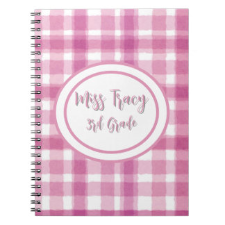 Pastel Rosa Psted Anpassningsbar Notebook Anteckningsbok