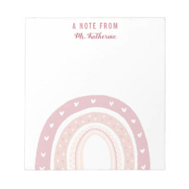 Pastel Rosa Rainbow Boho Anteckningsblock