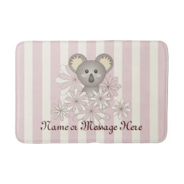 Pastel Rosa Rand Baby Koala Kids Girl Badrumsmatta