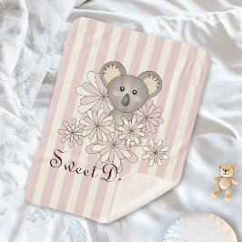 Pastel Rosa Rand Cute Baby Koala Girls Kids