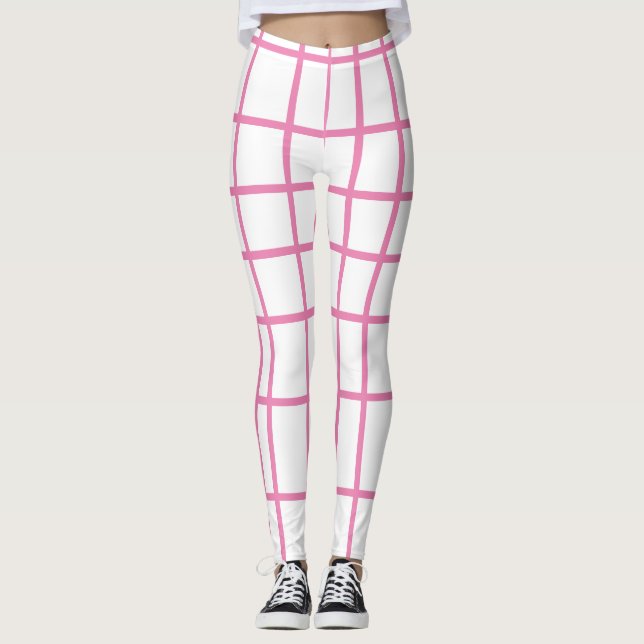 Pastel Rosa Rand Leggings (Framsida)