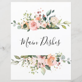 Pastel Rosa Ro Blommigt Rececipe Divider