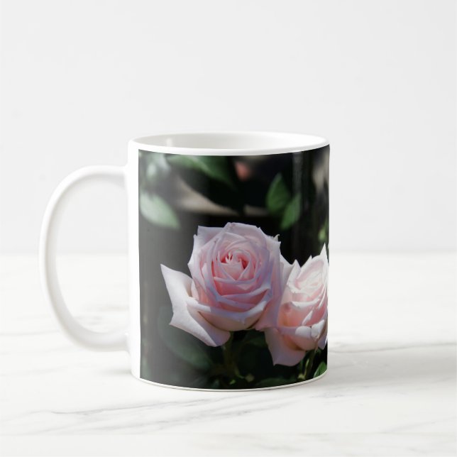 Pastel Rosa ros Kaffemugg (Vänster)