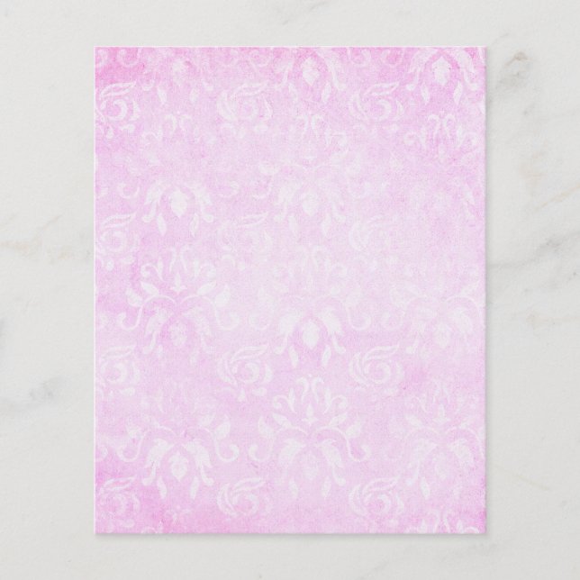 Pastel Rosa Shabby Scrapbook Papper (Framsida)