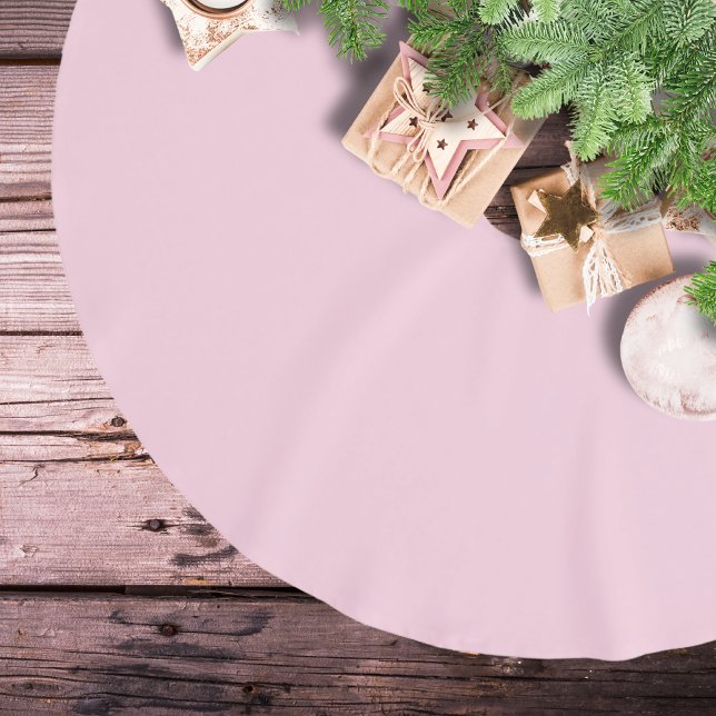 Pastel Rosa Solid Färg | Klassisk | ELEGANT Julgransmatta Borstad Polyester (Skapare uppladdad)