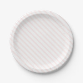 Pastel Rosa Stripe Party Papper Plate
