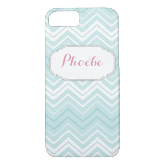 Pastel Rosa & Teal Chevron Zigzag Personlig