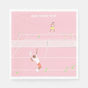 Pastel Rosa Tennis Match Pappersservett