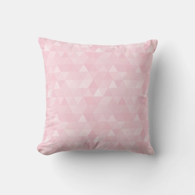 Pastel Rosa Triangle Mosaic Pillow Kudde (Framsida)
