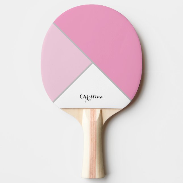 Pastel Rosa Two Tone Ping Pong Paddle Pingisracket (Framsidan)