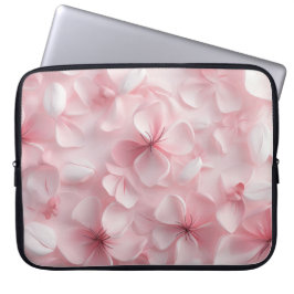 PASTEL ROSA VALENTINE HEARTS & FLOWER PETALS LAPTOP FODRAL