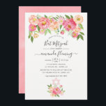Pastel Rosa Watercolor Peonies Bat mitzvah Inbjudningar<br><div class="desc">Pastel rosa och persiko vattenfärgsmiljö är en bat mitzvah inbjudan designad att snabbt och enkelt kunna anpassade till dina händelsespecifikationer.</div>