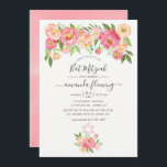 Pastel Rosa Watercolor Peonies Bat mitzvah Inbjudningar<br><div class="desc">Pastel rosa och persiko vattenfärgsmiljö är en bat mitzvah inbjudan designad att snabbt och enkelt kunna anpassade till dina händelsespecifikationer.</div>
