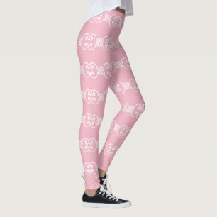 Pastel Rosa White Victorian 4Ashley Leggings