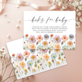 Pastel Rosa WildblomBaby Shower Bokar för Baby Tilläggskort