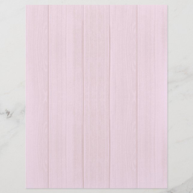 Pastel Rosa Wood Scrapbook Papper (Framsida)