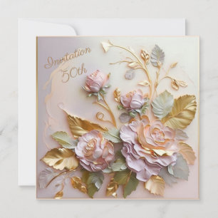 Pastel Rosegold Sculptured Ro 50:e Spara Datumet