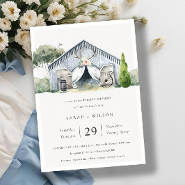 Pastel Rustic Barnyard Farm Theme Wedding bjudande Tack Kort