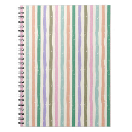Pastel Rustic Striped Anteckningsbok