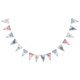 Pastel Safari Animals Personlig Födelsedagsfest Vimplar