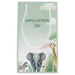 Pastel Safari Jungle Gift Bag för barn