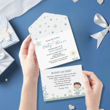 Pastel Sage Grönt Cute Boy med stjärnor och blommo