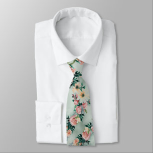 Pastel Sage Grönt Gult Daisy Flowers Rosa ros Slips