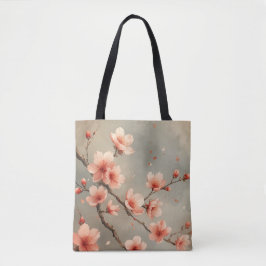 Pastel Sakura Kärlek Tote Bag Tygkasse