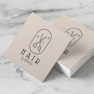 Pastel Salon för minsta Logotyp för minsta lilla s Fyrkantigt Visitkort