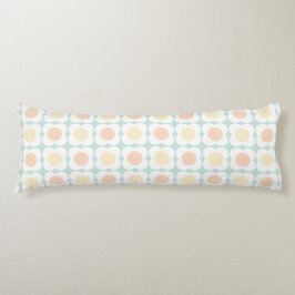 Pastel Scandi Flowers - Mid mod - Blue and Orange Kroppskudde