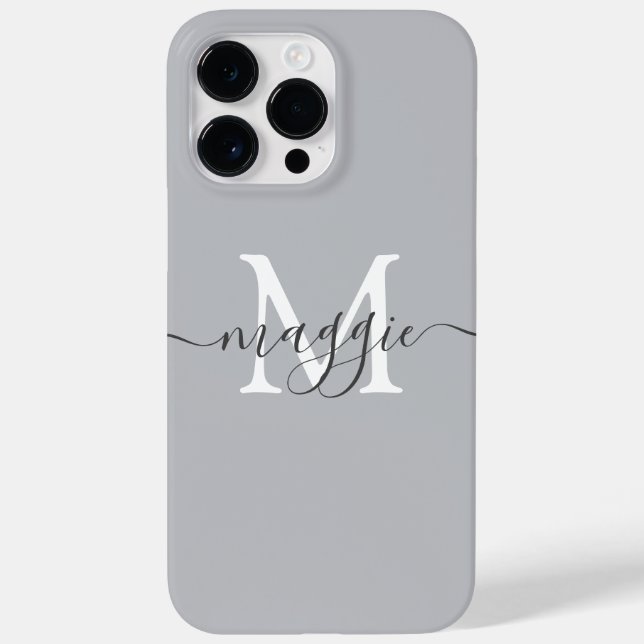 Pastel Script Monogram Fodral-Mate iPhone 14 Pro M (Baksida)