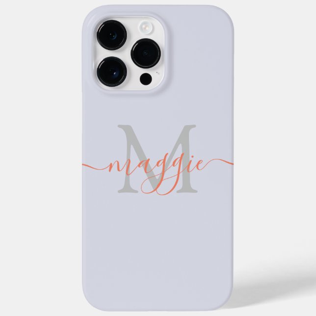 Pastel Script Monogram Fodral-Mate iPhone 14 Pro M (Baksida)