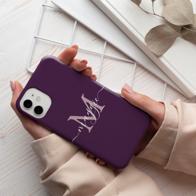 Pastel Script Monogram Fodral-Mate iPhone 14 Pro M (Skapare uppladdad)