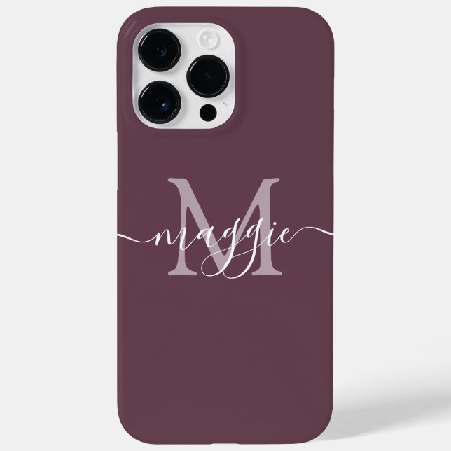 Pastel Script Monogram Personlig Phone Case (Baksida)