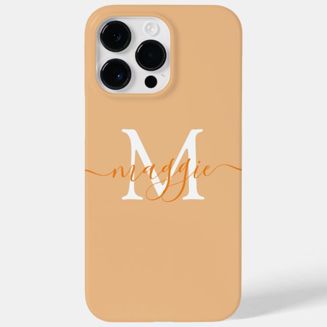 Pastel Script Monogram Personlig Phone Case (Baksida)