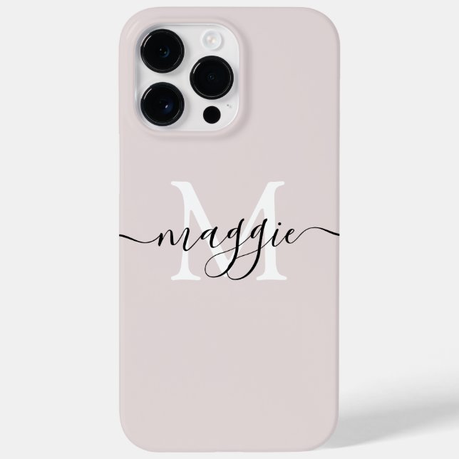 Pastel Script Monogram Personlig Phone Case (Baksida)