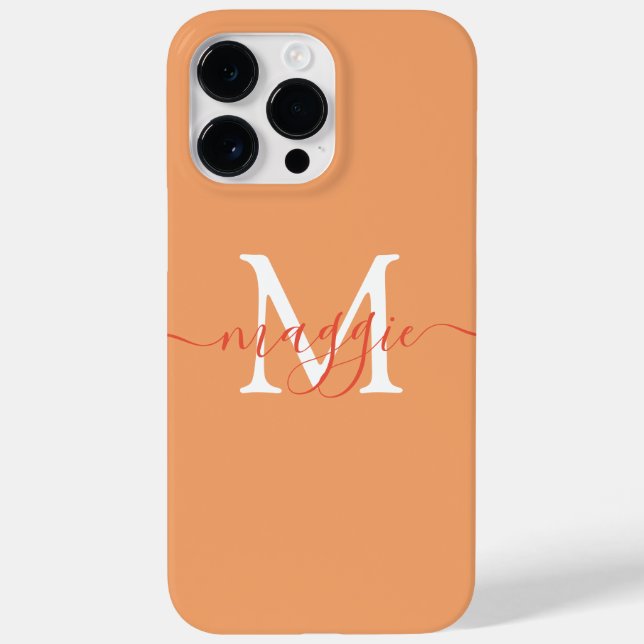 Pastel Script Monogram Personlig Phone Case (Baksida)