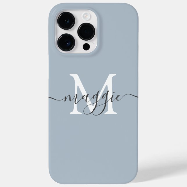 Pastel Script Monogram Personlig Phone Case (Baksida)