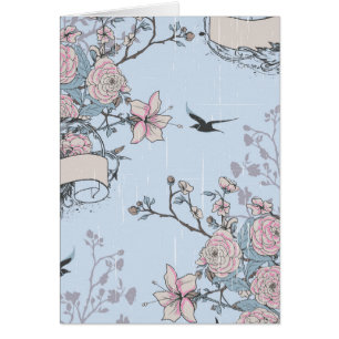 pastel shabby chic hälsningskort