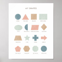 Pastel Shapes Educational Classroom Decor