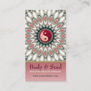 Pastel Shine Yin Yang New Age Affärskort Visitkort