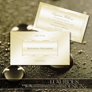 Pastel Silke Guld Luxurious Decorous and Snyggt Visitkort