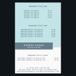 Pastel Simple Modern Geometric Blue Flygblad<br><div class="desc">Enkel modern geometrisk design i pastellblå färg och midnattsblå. Du är välkommen att besöka min affär för vackrare produkter.</div>