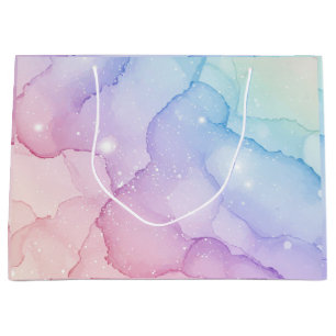 Pastel Sjöjungfru Stardust Watercolor Abstrakt